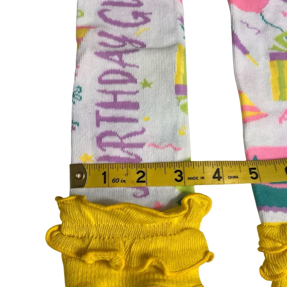 Baby Birthday Girl Leg Warmers Jambieres One Size Cake Ruffled